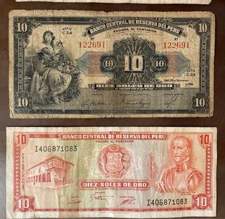 Lote 11 Billetes Antiguos Latinoamericanos