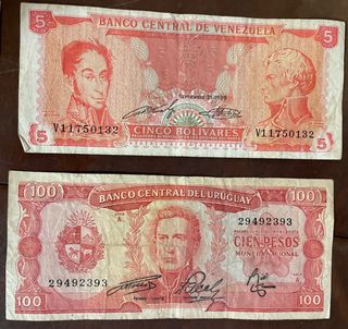 Lote 11 Billetes Antiguos Latinoamericanos