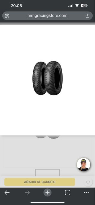 Neumáticos Dunlop rain 12”
Pmt pirelli