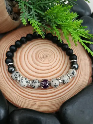 Pulsera elástica piedras naturales