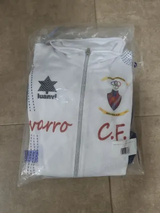 Chándal Navarro CF Luanvi Blanco y Rojo