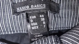 Pantalón negro Mango Talla M