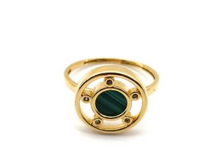 E1778365-37	Sortija Oro 18k Con Malaquita