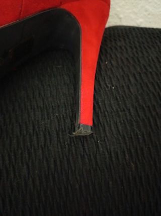 Botines rojos tacón 37