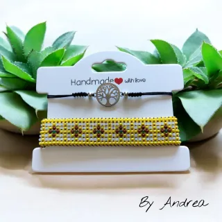 Set 3 Pulseras Tejidas Corazones Hechas a Mano