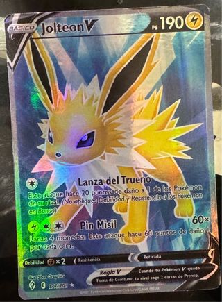 Carta Pokémon Jolteon V Holo 177/203