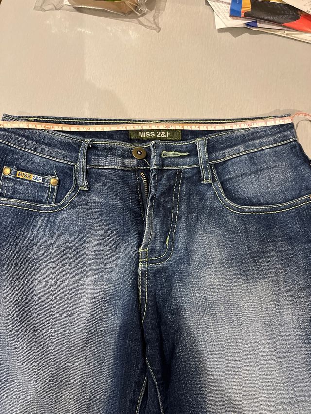 Tejano efecto desgastado talla S