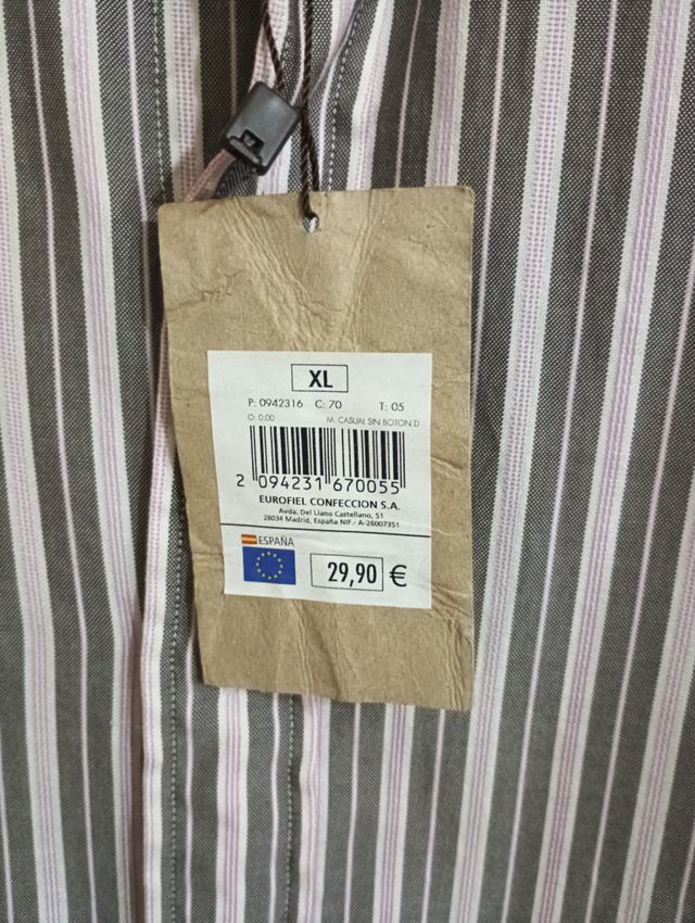 Camisa Springfield XL manga larga. A estrenar.