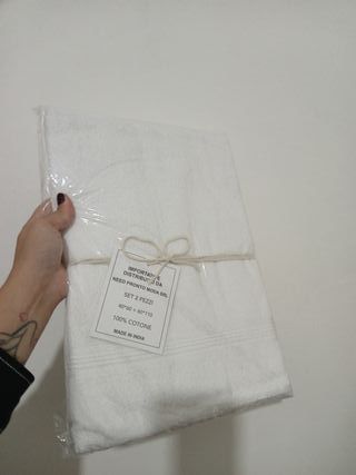 Set 2 Asciugamani Cotone 40x60+60x110