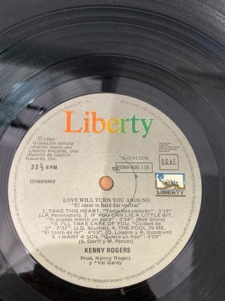 Vinilo Kenny Rogers Love Will Turn You Around