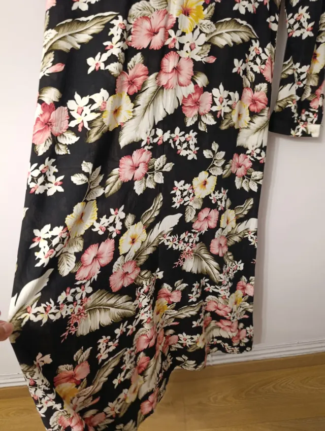 Vestido largo estampado floral