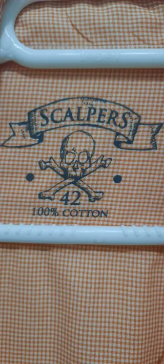 Camisa Scalpers Hombre Talla L anaranjada