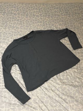 Camiseta Henley Azul Talla L
