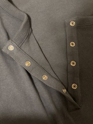 Camiseta Henley Azul Talla L