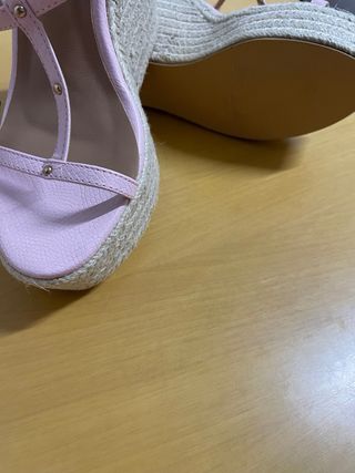 Sandalias Rosas Cuña