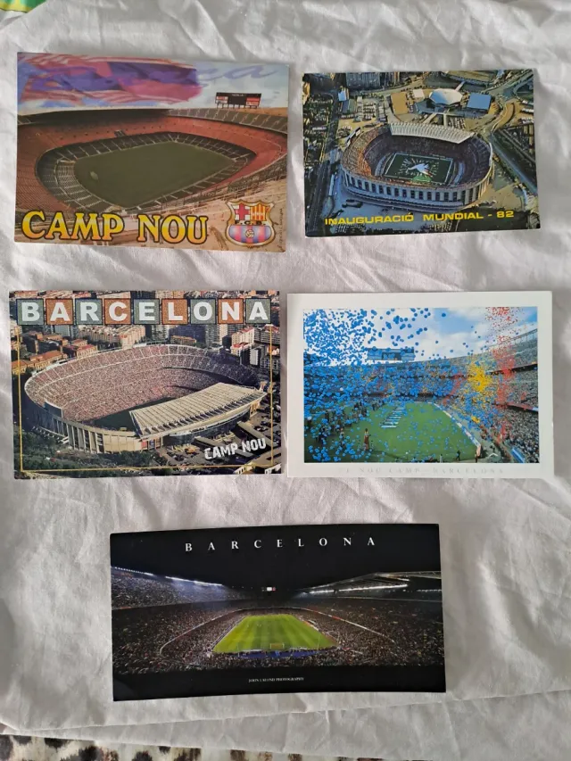 Lote 28 Postales Estadio Camp Nou Barcelona campo
