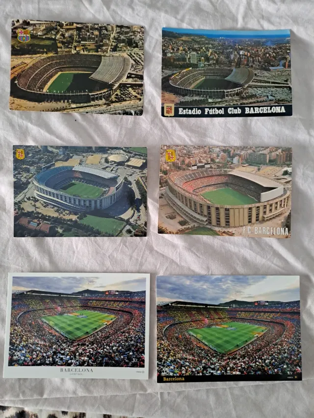 Lote 28 Postales Estadio Camp Nou Barcelona campo