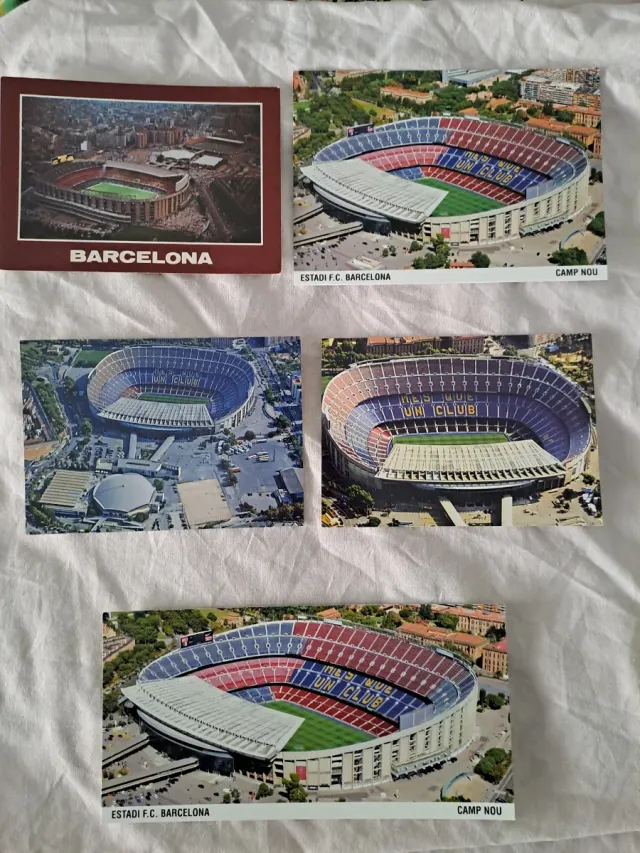 Lote 28 Postales Estadio Camp Nou Barcelona campo