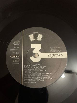Vinilo Los Coyotes De Color De Rosa