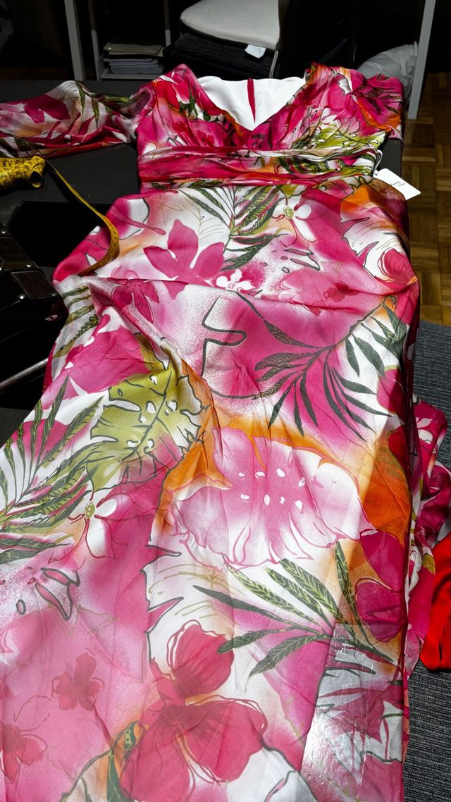 Vestido largo estampado floral