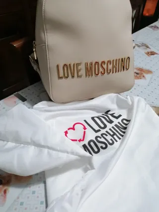 Zaino Love Moschino Beige Oro
