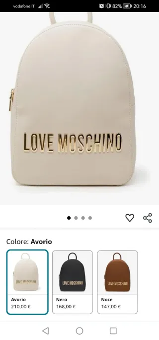 Zaino Love Moschino Beige Oro