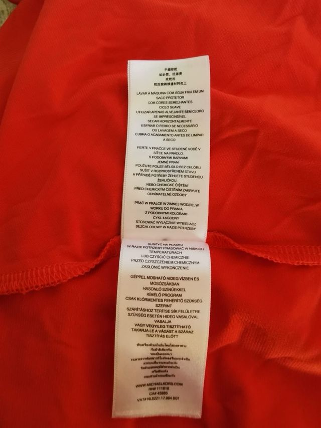 Top Michael Kors Naranja con Detalle Dorado