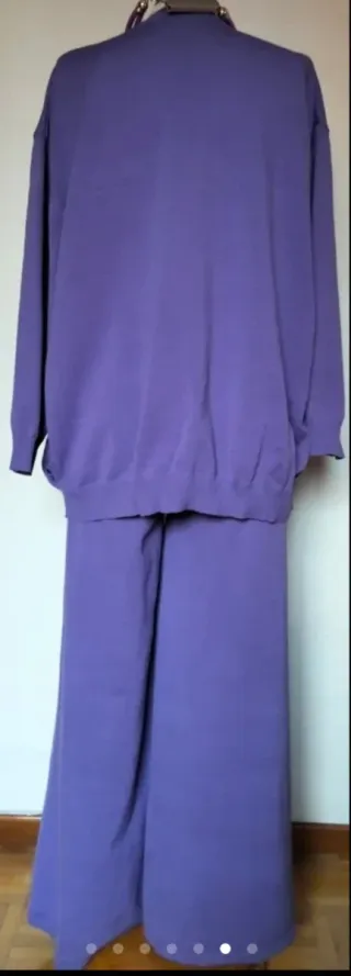 Conjunto pantalón punto malva oversize