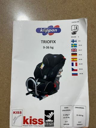 Silla Klippan Triofix 9-36 kg