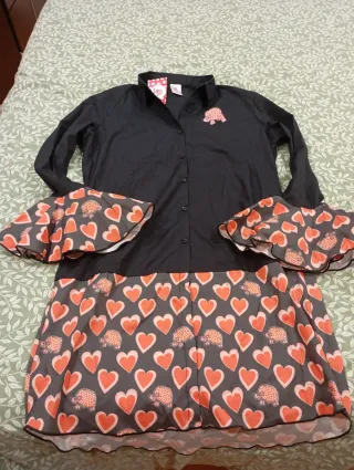 Vestido Bikatelier Negro y Rosa