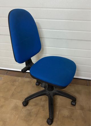 Silla de escritorio azul y negra