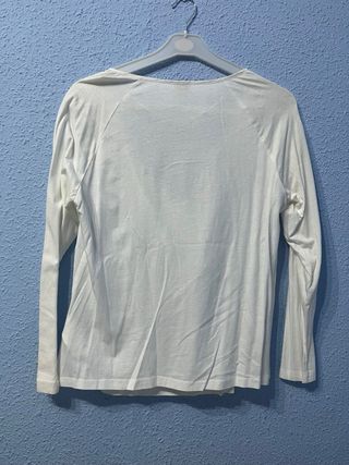 Camiseta blanca manga larga