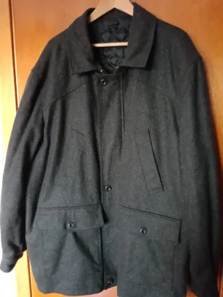 Abrigo de lana gris caballero talla 56