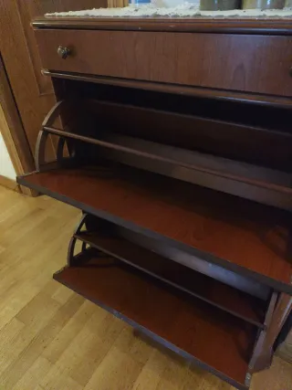 Mueble zapatero de madera maciza