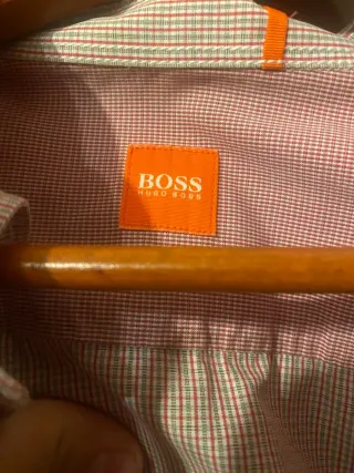 Camisa Hugo Boss Hombre Rosa y Blanca