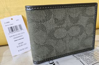 Cartera Coach Slim Bifold Verde