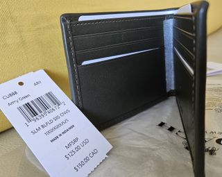 Cartera Coach Slim Bifold Verde