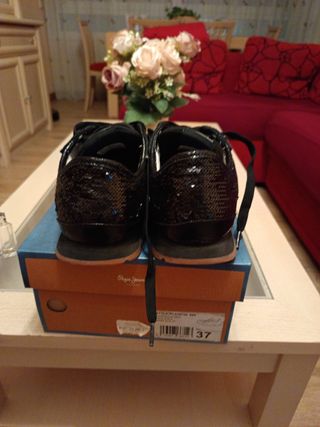 Zapatillas Pepe Jeans Mujer Talla 37 Negras