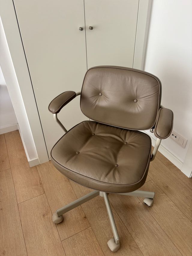 Silla de oficina IKEA ALEFJÄLL Piel Beige