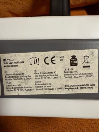 Pedaleador estático Crivit para ejercicio 