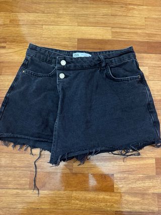 Falda pantalón Zara efecto lavado T.38