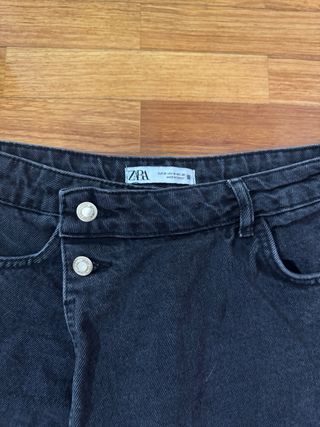 Falda pantalón Zara efecto lavado T.38