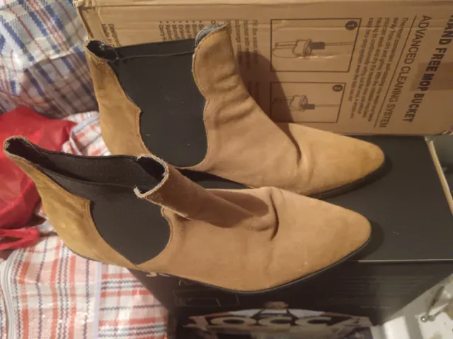 Botines piel Mango marrones