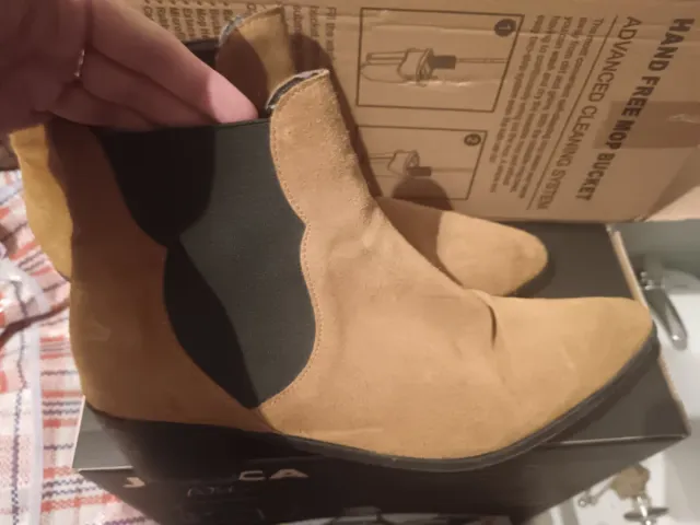 Botines piel Mango marrones