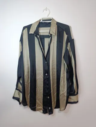 Camisa Zara de mujer  Rayas Doradas y Negras