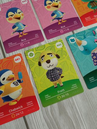 Lote de cartas Amiibo Animal Crossing Series 1 y 5