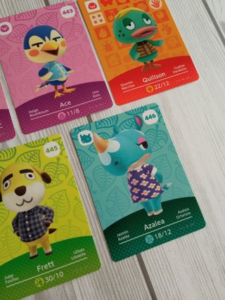 Lote de cartas Amiibo Animal Crossing Series 1 y 5