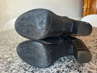 Botas altas de piel hasta la rodilla con tacón