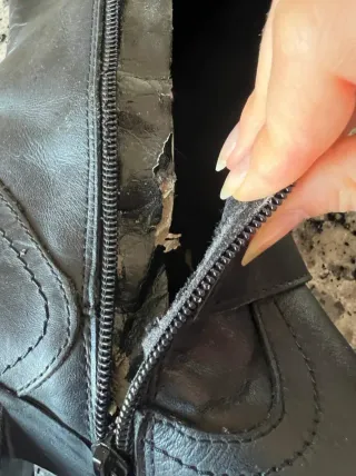 Botas altas de piel hasta la rodilla con tacón