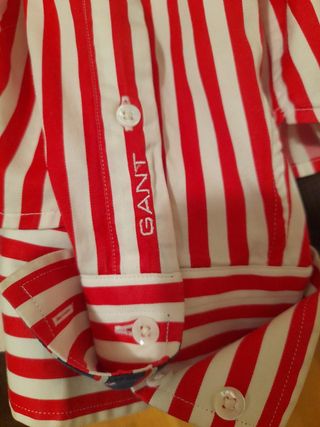 Camisa Gant Rayas Rojas y Blancas